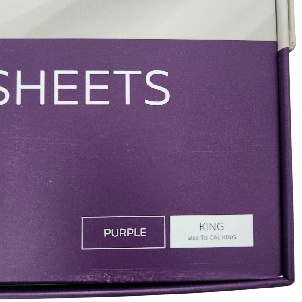 NIB Purple Mattress Brand - KING/CALI KING SOFTSTRETCH SHEET SET (BAMBOO) - Picture 6 of 17